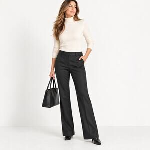 Eddie Bauer Blakely Fit Wool Pants Women 10 Black Bootcut Trouser Lined Career
